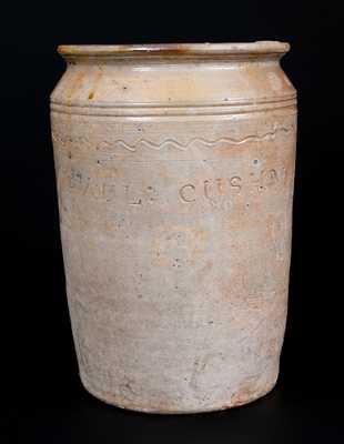 PAUL CUSHMAN, Albany, NY Stoneware Jar, c1810