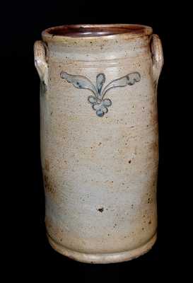 Rare SWAN & STATES / STONINGTON (CT) Incised Stoneware Churn