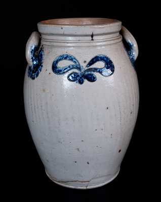 Extremely Rare Incised Baltimore Stoneware Jar, attrib. Henry Remmey, Sr.
