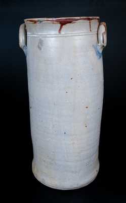 Rare ORCUTT AND WAIT / WHATELY (Mass.) Three-Gallon Stoneware Churn