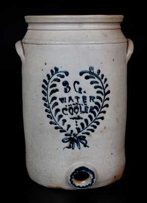 Rare New Jersey Stoneware Cooler, Inscribed