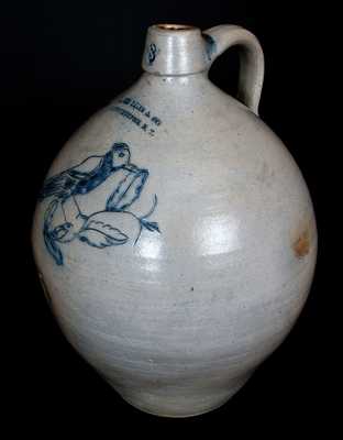 Rare JACOB CAIRE & CO. / POUGHKEEPSIE, N.Y. Three-Gallon Incised Stoneware Jug
