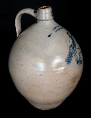 Rare JACOB CAIRE & CO. / POUGHKEEPSIE, N.Y. Three-Gallon Incised Stoneware Jug
