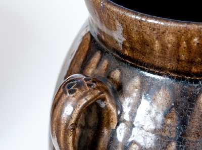 Alkaline-Glazed Georgia "BB" Four-Gallon Double-Handled Crock