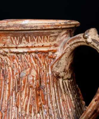 Important W.A. LYNN (Thurmont, MD) Redware Tree-Stump Pitcher