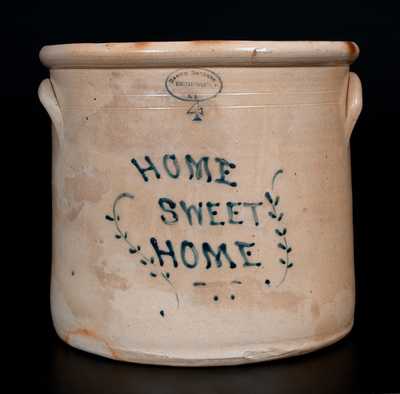 BROWN BROTHER , / HUNTINGTON, LI (Brown Brothers, Long Island) Stoneware HOME SWEET HOME Crock