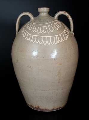 Very Rare CHANDLER MAKER Monumental Double-Handled Stoneware Jug