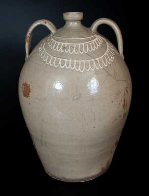 Very Rare CHANDLER MAKER Monumental Double-Handled Stoneware Jug