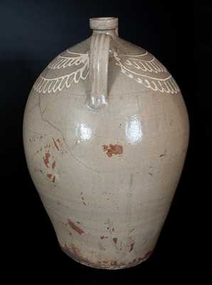 Very Rare CHANDLER MAKER Monumental Double-Handled Stoneware Jug