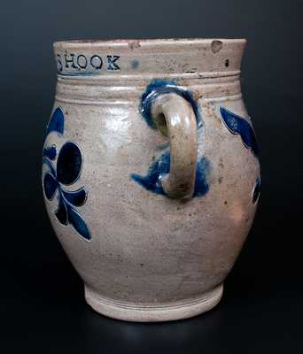 Important Thomas Commeraw Half-Gallon Stoneware Jar, COERLEARS HOOK / N. YORK, late 18th century