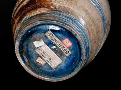 Exceptional Small-Sized Stoneware Keg w/ Incised Leaves Inscribed "N. D. / 1796"