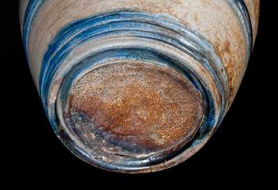 Exceptional Small-Sized Stoneware Keg w/ Incised Leaves Inscribed 