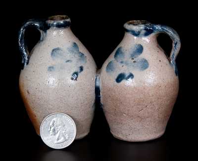 Rare Miniature Stoneware Gemel, probably New-Haven, Connecticut