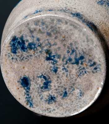 Very Rare Remmey, Philadelphia Stoneware Sugar Bowl w/ Profuse Cobalt Floral Decoration