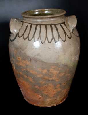 Rare CHANDLER MAKER Six-Gallon Alkaline-Glazed Stoneware Jar, Edgefield, SC