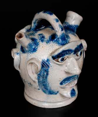 Exceedingly Rare & Important Remmey, Philadelphia Stoneware Face Jug