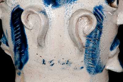 Exceedingly Rare & Important Remmey, Philadelphia Stoneware Face Jug