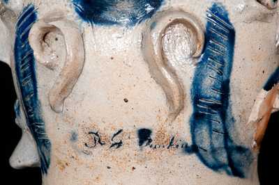 Exceedingly Rare & Important Remmey, Philadelphia Stoneware Face Jug