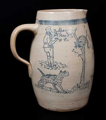 Very Rare Bristol-Glazed Stoneware Pitcher,
