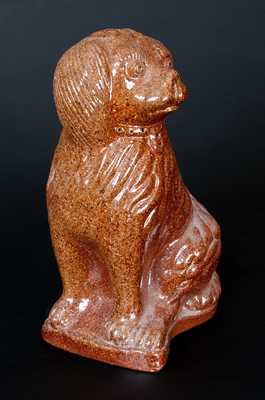 Large Sewer Tile Spaniel Doorstop, Midwestern origin, circa 1890-1930