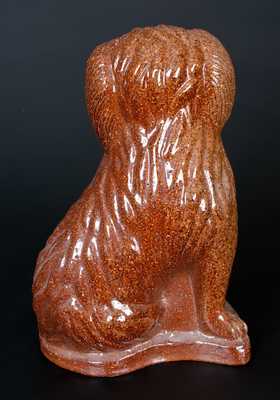 Large Sewer Tile Spaniel Doorstop, Midwestern origin, circa 1890-1930