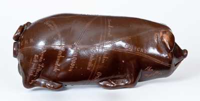 Exceptional Anna Pottery Pig Bottle from Steamboat Fleetwood to the Cincinnati Weekly Times