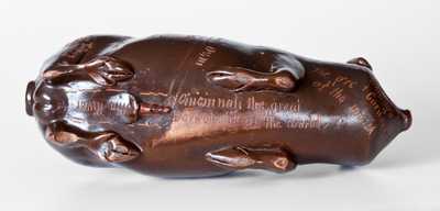 Exceptional Anna Pottery Pig Bottle from Steamboat Fleetwood to the Cincinnati Weekly Times