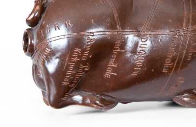 Exceptional Anna Pottery Pig Bottle from Steamboat Fleetwood to the Cincinnati Weekly Times