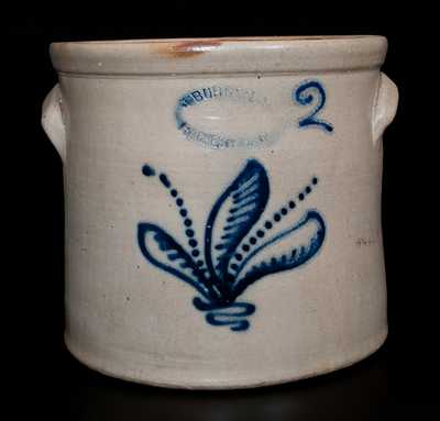 BURGER & LANG / ROCHESTER, NY Stoneware Jar with Slip-Trailed Decoration