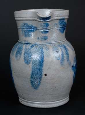 Small Stoneware Pitcher with Cobalt Floral Decoration, Southeastern PA, circa 1860