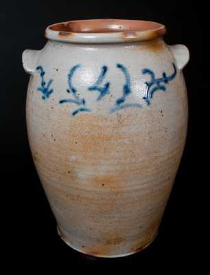 Early Baltimore Stoneware Crock, attrib. William Morgan, possibly with Thomas Amoss, c1820