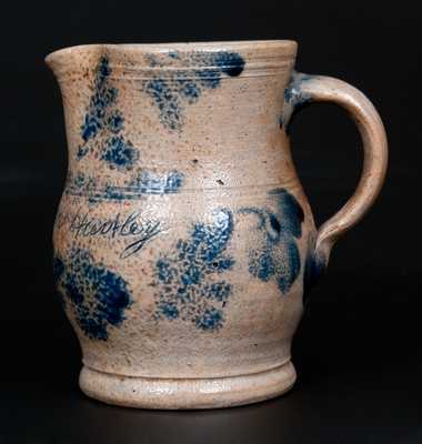Rare Stoneware Cream Pitcher Inscribed "Ana Maria Hartley," Richard Remmey, Philadelphia