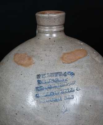 Stoneware Jug with Philadelphia, PA Advertising, circa 1830-1850