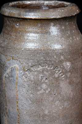 Rare T R WADDELL / VA (Allleghany County, VA) Salt-Glazed Stoneware Canning Jar