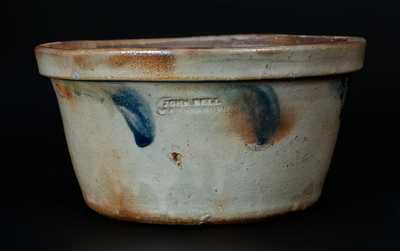 Scarce Cobalt-Decorated JOHN BELL / WAYNESBORO (Pennsylvania) Stoneware Bowl