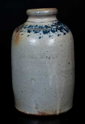 Very Rare JOHN BELL / WAYNESBORO Stoneware Jar Inscribed "This is 1860"