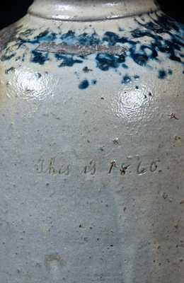Very Rare JOHN BELL / WAYNESBORO Stoneware Jar Inscribed "This is 1860"