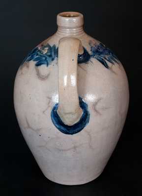 Rare One-Gallon Virginia Stoneware Jug with Profuse Cobalt Decoration