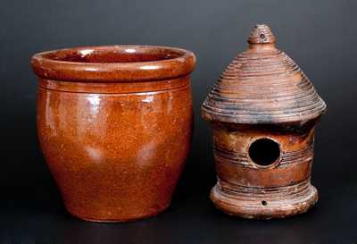 Two Pieces of Utilitarian Pottery, 19th and 20th century