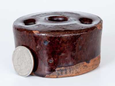 Small-Sized Redware Inkwell