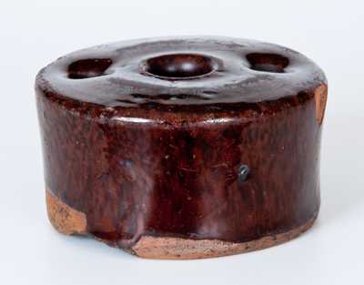 Small-Sized Redware Inkwell