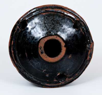 Small-Sized Redware Inkwell with Domed Top