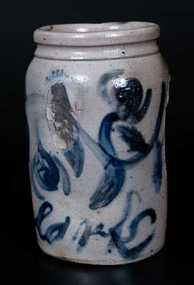 Rare Small-Sized "A. Clark "Stoneware Jar, Mid-Atlantic origin, probably Baltimore