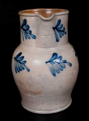 Stoneware Pitcher with Leaf Decoration att. Richard Remmey, Philadelphia, PA