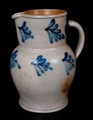 Stoneware Pitcher with Leaf Decoration att. Richard Remmey, Philadelphia, PA