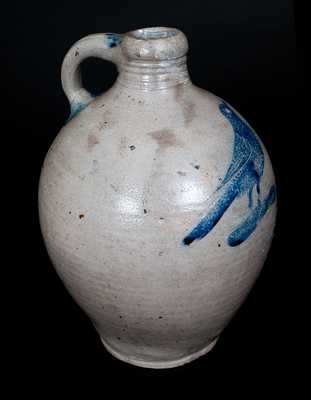 Rare Manhattan Stoneware Jug with Incised Bird Decoration, Crolius or Remmey Family, c1800