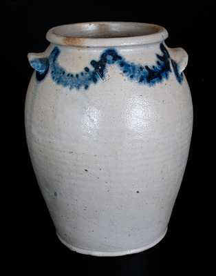 Stoneware Jar with Slip-Trailed Floral Decoration, Baltimore, circa 1820