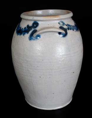 Stoneware Jar with Slip-Trailed Floral Decoration, Baltimore, circa 1820