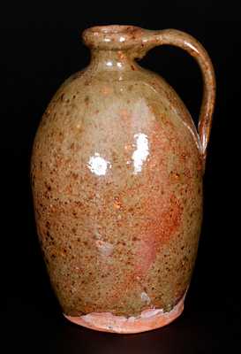 Diminutive Glazed Redware Jug, Maine origin, second quarter 19th century