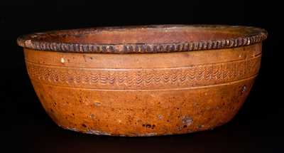 Rare Redware Bowl Signed